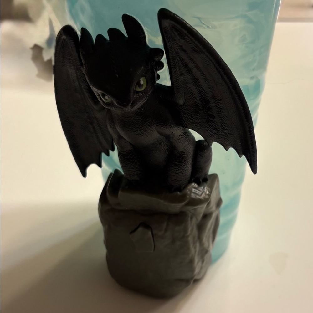 Enigmatic Black Dragon Figurine